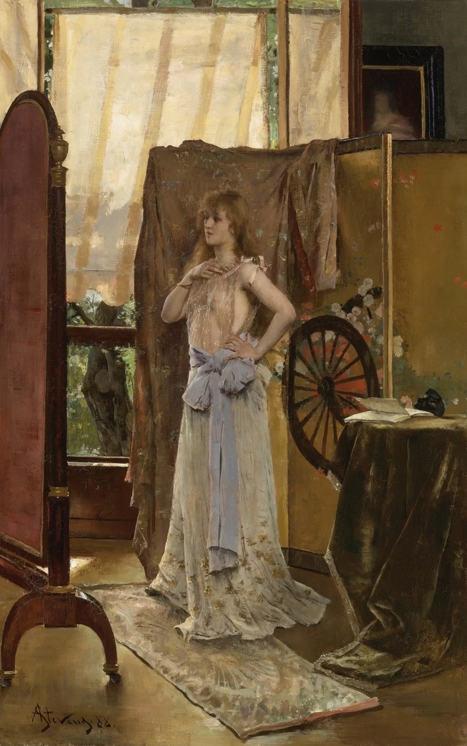 Alfred Émile Stevens - 114, Lo studio del ruolo